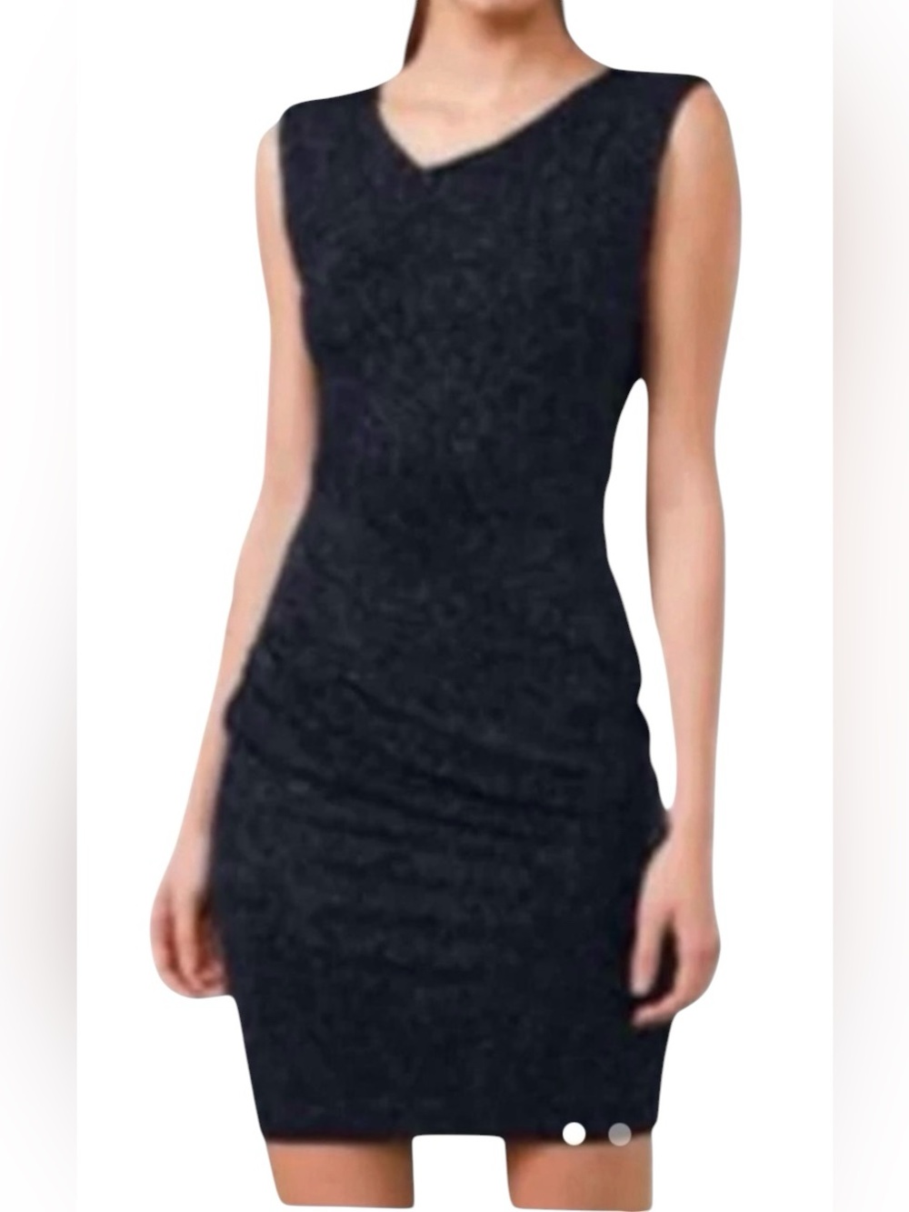 Alice + Olivia Navy Annabelle Blue Glitter Bodycon Dress